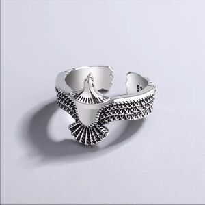 New eagle wing sterling silver ring